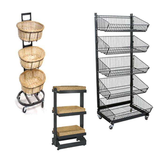 Basket/Dump Bin Racks