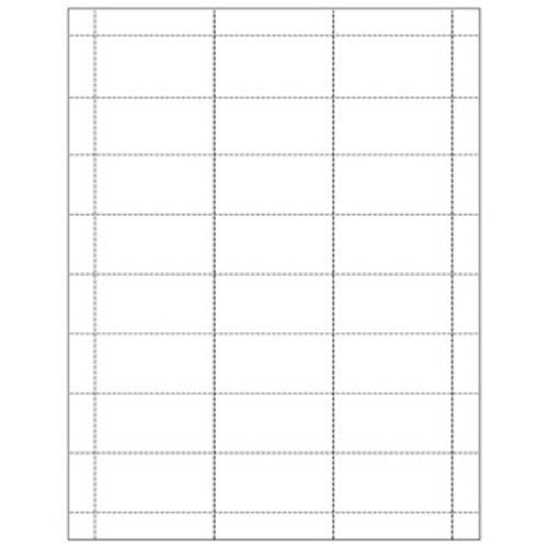Printable Label Tag Inserts in White 1.25 H X 2.5 W Inches - Box of 100