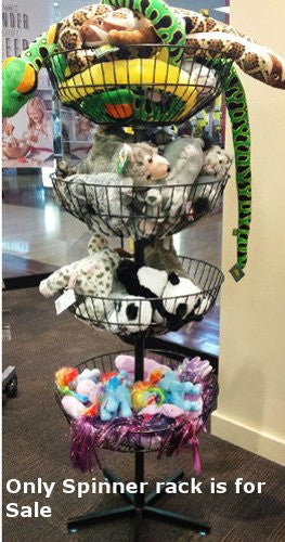 4 Tier Spinner Display in Black 22 W x 66 H Inches