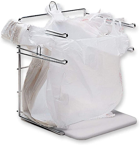 Chrome Bagging Bag Holder 12D x 12.25W x 15H Inches with Plastic Base