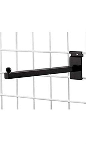 Straight Square Faceout Tubes in Black 12 Inches Long for Gridwall - Count of 10