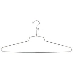 Chrome Metal Hanger 19 Inch with Loop - Count of 10