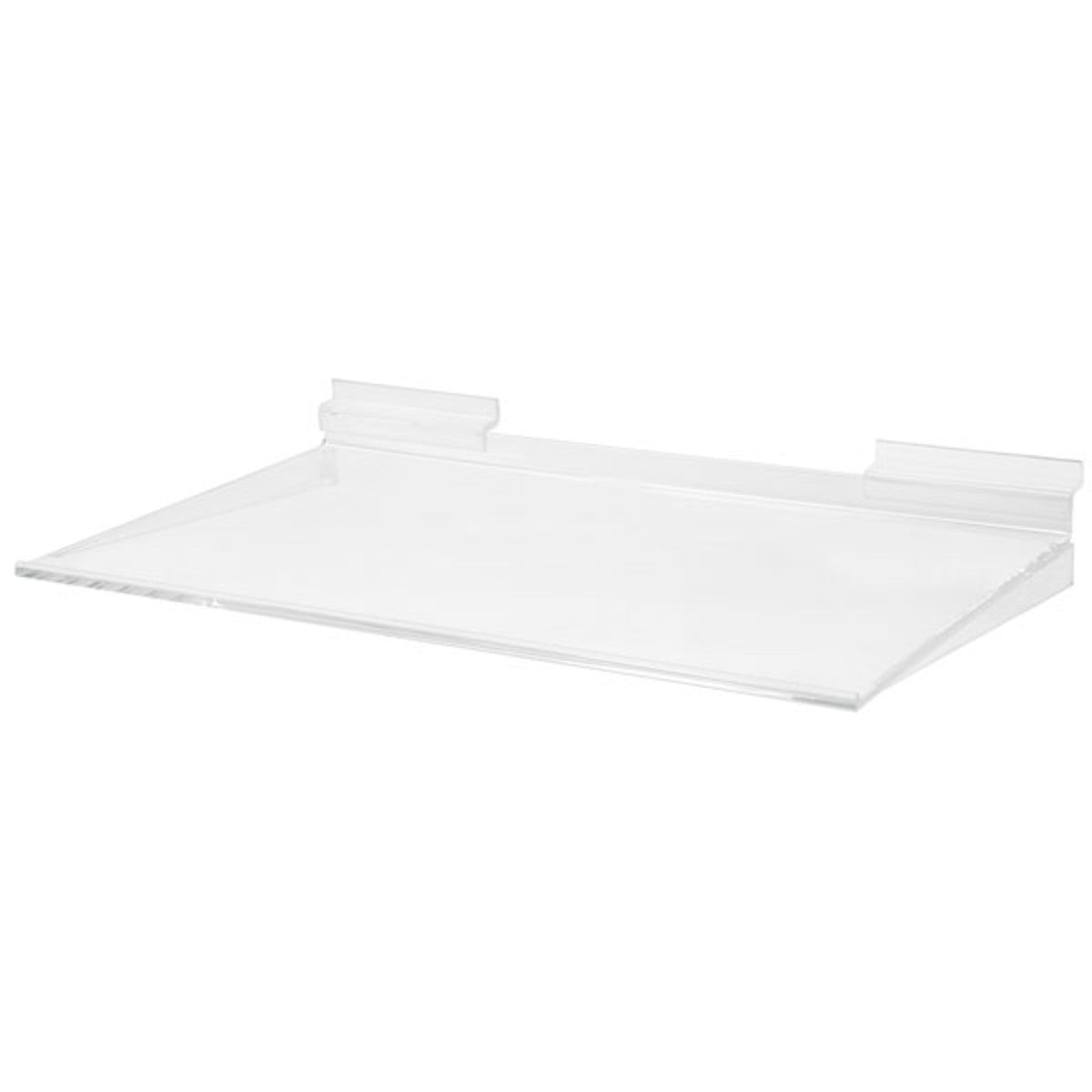 Acrylic Slatwall Shelf 16 W x 10 D Inches - Lot of 10