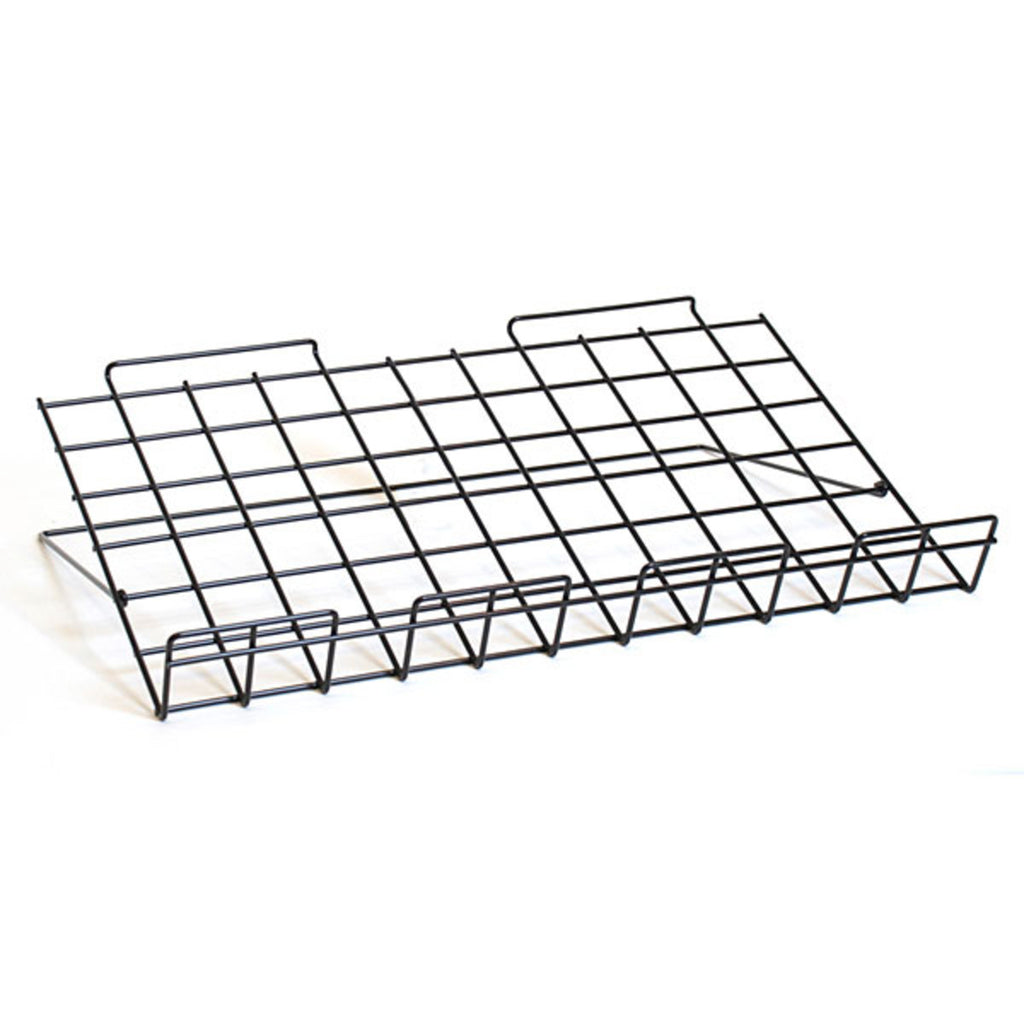 Adjustable Wire Slatwall Shelf in Black 24 W x 14 D Inches - Box of 4