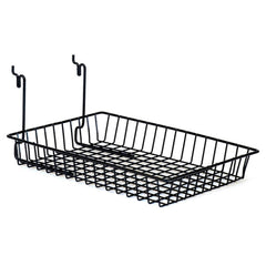 Wire Basket in Black - 10 W x 14 D x 2 H Inches