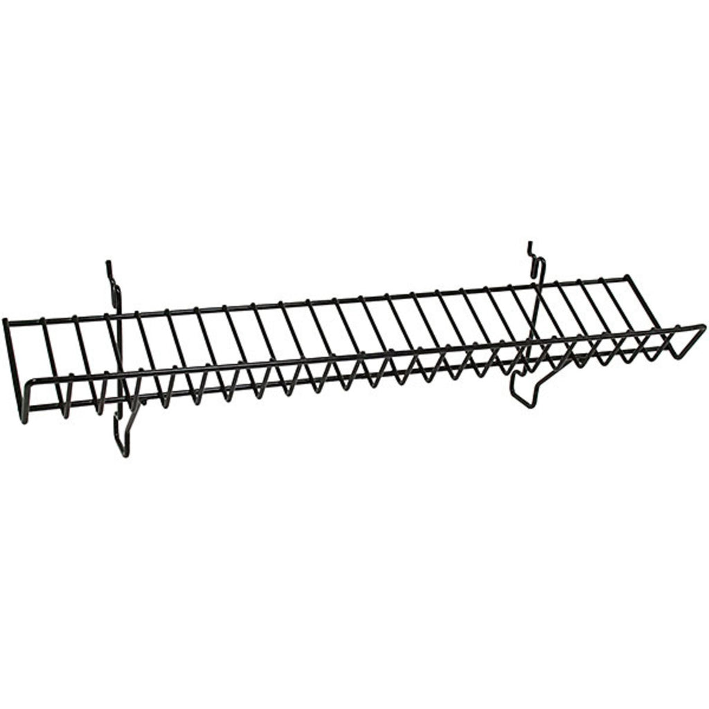 Wire Slanted Shelf in Black 23 W x 4 D Inches - Count of 5