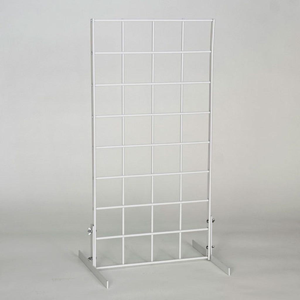 Countertop Grid Unit in White 1 W x 2 H Feet with Grid Legs