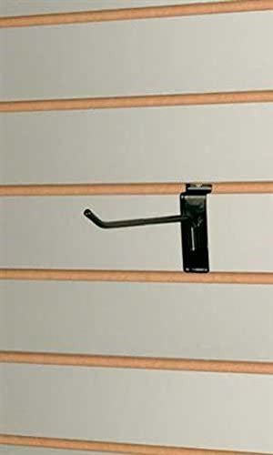 Peg Hooks in Black 4 Inches Long for Slatwall - Set of 50