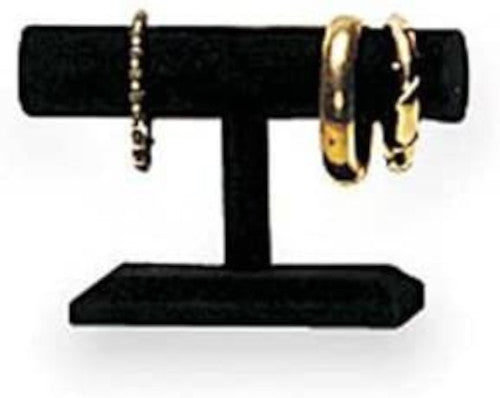 1 Tier Necklace and Bracelet Display in Black Velvet 7.25 W x 5 H Inches