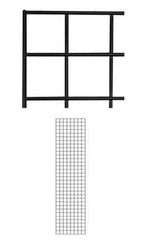 Gridwall Wire Panel in Black 2 x 8 Feet - Lot of 4