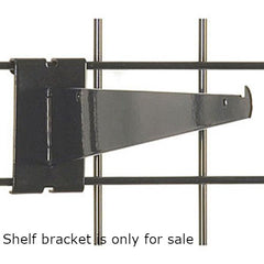 Gridwall Shelf Bracket in Black 12 Inches Long