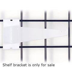 Gridwall Shelf Bracket in White 14 Inches Long