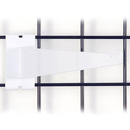 Gridwall Shelf Bracket in White 14 Inches Long