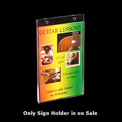 Acrylic Clear Wall Mount Sign Holders 5.5 W x 8.5 H Inches - Lot of 10