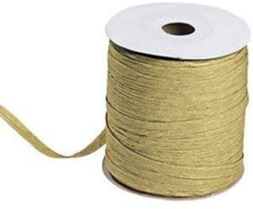 Paper Raffia Ribbon in Sage Green 0.5 Inch W x 100 Yds Per Roll