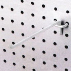 Peg Hooks in White 4 Inches Long for Metal Pegboard - Count of 50
