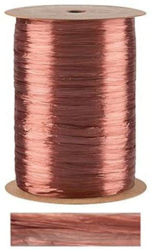 Terra Cotta Pearlized Raffia 0.5 W Inch - 100 Yds Per Roll