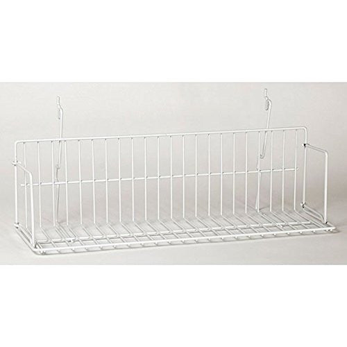 White Wire Video Shelves 23 W x 6 D Inches - Case of 8