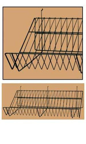 Downslope Shelves in Black 48 L x 12 D x 6.5 H Inches - Pack of 4