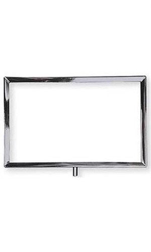 Double Sided Metal Stem Sign Holder in Chrome 7 H x 11 W Inches