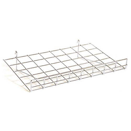 Flat Grid Shelf in Chrome 24 W x 15 D Inches