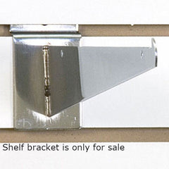 Slatwall Shelf Bracket in Chrome 12 Inches Long