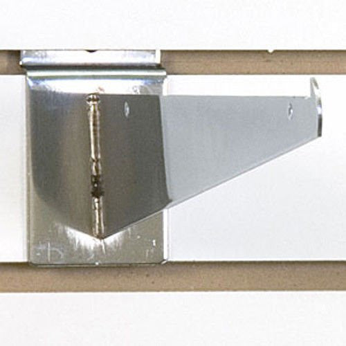 Slatwall Shelf Bracket in Chrome 12 Inches Long