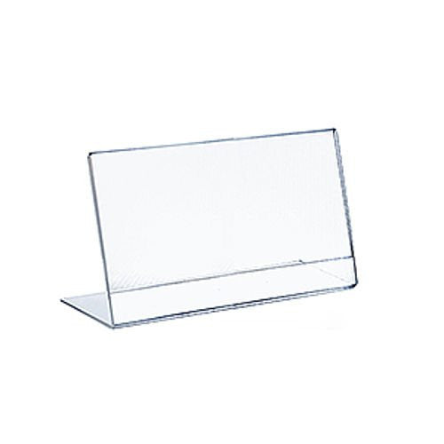 L Shaped Sign Holders in Clear 12 W x 9 H Inches - Pack of 10