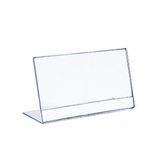 L Shaped Sign Holders in Clear 12 W x 9 H Inches - Pack of 10