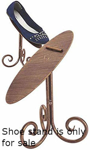 Boutique Shoe Display Stand in Cobblestone Finish 8 H Inches