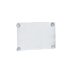 Acrylic Clear Sign Holders 14 W x 11 H Inches with Suction Cups - Case of 2