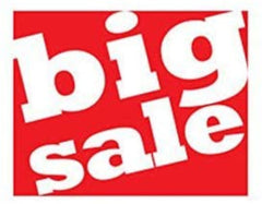 Big Sale Small Sign Cards 5.5 H x 7 W Inches - Count of 25
