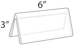 Acrylic Two Sided Nameplate 6 W X 3 H Inches - Box of 10