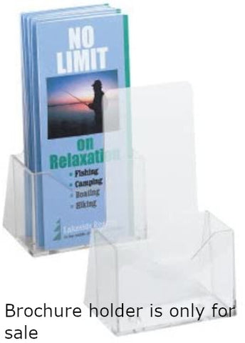 Countertop Brochure Holders in Acrylic 4 W x 9 H x 1 D Inches - Count of 10