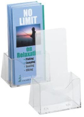 Countertop Brochure Holders in Acrylic 4 W x 9 H x 1 D Inches - Count of 10