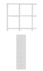 White Wire Gridwall Panels 2 x 8 Feet - Lot of 4