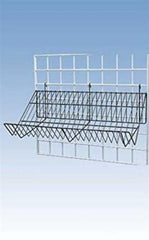Downslope Shelf in Black 48 L x 12 D x 6.5 H Inches for Wire Grid