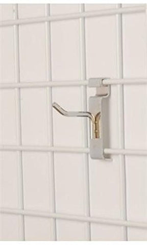 Peg Hook in Chrome 2 H Inches for Wire Gridwall - Count of 50