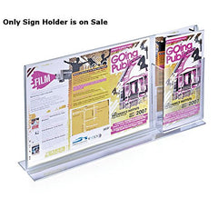 Vertical Double Sided Acrylic Sign Holder 16 W X 8.5 H Inches - Count of 2