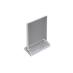 Menu Card Sign Holders in Clear 5 W x 8.5 H Inches - Lot of 10