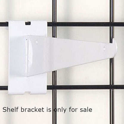 Gridwall Shelf Bracket in White 10 L Inches