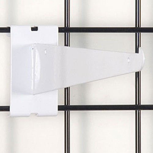 Gridwall Shelf Bracket in White 10 L Inches