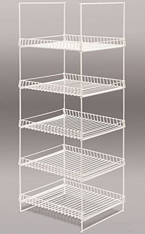 Double Sided Merchandiser in White 55 H x 20 W x 16.5 D Inches
