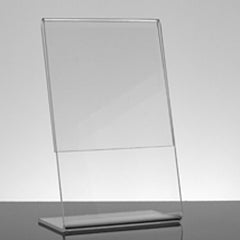 Acrylic Clear Slant Style Sign Holder 5.5 W X 3.5 H Inches
