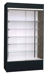 Wall Mount Unit Display in Black 84 H x 18 D x 48 W Inches