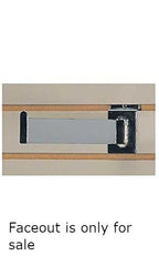 Straight Dimensional Faceout in Chrome 12 Inches Long for Slatwall - Pack of 8