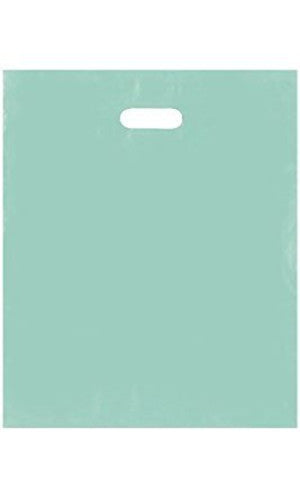 Plastic Large Merchandise Bags in Aqua 15 x 18 Inches - Lot of 250