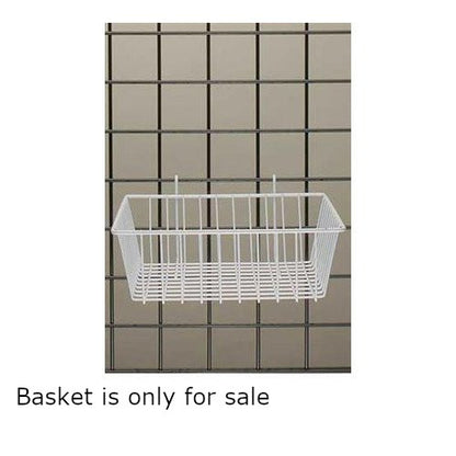 Mini Wire Grid Basket in White 12 L x 12 W x 4 D Inches