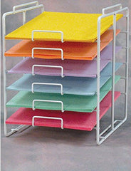 6-Tier Paper Rack Display in White - 12.5 H x 13 W x 12.25 D Inches