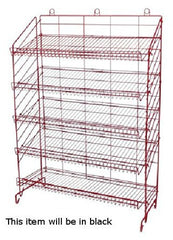 Display Rack in Black 54 H x37 W x16 D Inches with 5 Adjustable Shelves